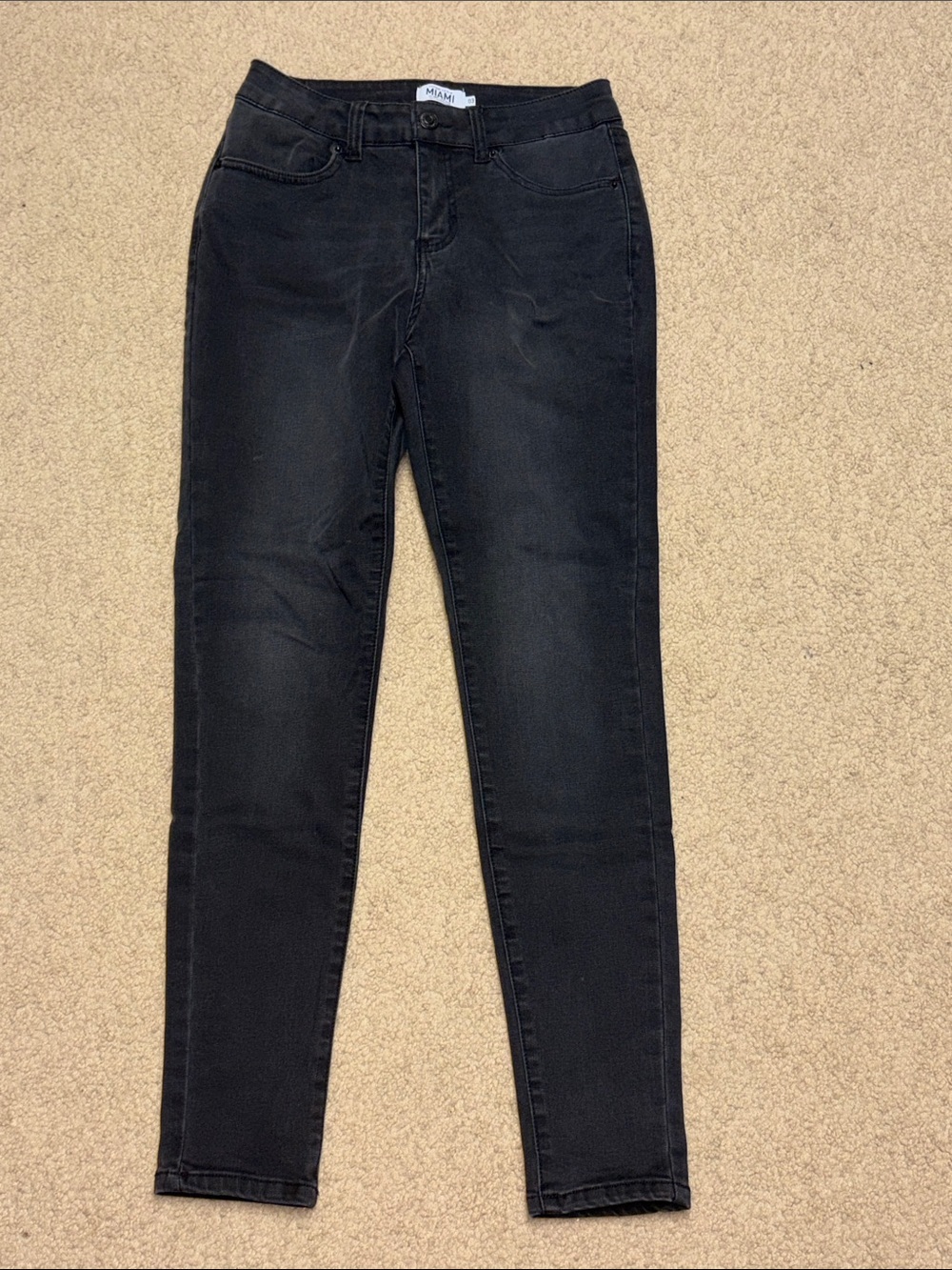 miami Black Skinny Jeans - Low-Rise Stretch